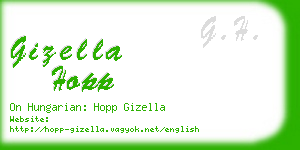 gizella hopp business card